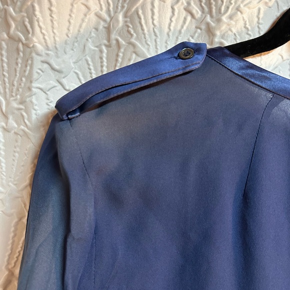 Adam Lippes Small Midnight Blue Blouse - Picture 3 of 7